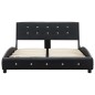 Bett mit Matratze Schwarz Kunstleder 120 x 200 cm Bett mit Matratze Schwarz Kunstleder 120 x 200 cm