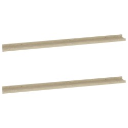 vidaXL Wandregale 2 Stk. Sonoma-Eiche 115x9x3 cm