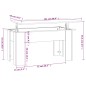 vidaXL Couchtisch Räuchereiche 101x49x52 cm Holzwerkstoff vidaXL Couchtisch Räuchereiche 101x49x52 cm Holzwerkstoff