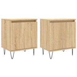 vidaXL Nachttische 2 Stk. Sonoma-Eiche 40x30x50 cm Holzwerkstoff