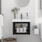 vidaXL Badezimmer Wand-Waschtischgestell Schwarz 40x38x31 cm Eisen vidaXL Badezimmer Wand-Waschtischgestell Schwarz 40x38x31 cm Eisen