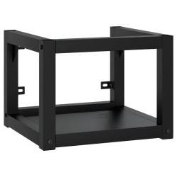 vidaXL Badezimmer Wand-Waschtischgestell Schwarz 40x38x31 cm Eisen