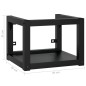 vidaXL Badezimmer Wand-Waschtischgestell Schwarz 40x38x31 cm Eisen vidaXL Badezimmer Wand-Waschtischgestell Schwarz 40x38x31 cm Eisen