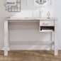 vidaXL Schreibtisch HAMAR Weiß 110x40x75 cm Massivholz Kiefer vidaXL Schreibtisch HAMAR Weiß 110x40x75 cm Massivholz Kiefer
