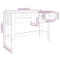 vidaXL Schreibtisch HAMAR Weiß 110x40x75 cm Massivholz Kiefer vidaXL Schreibtisch HAMAR Weiß 110x40x75 cm Massivholz Kiefer
