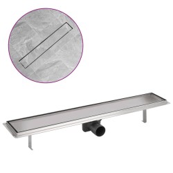 vidaXL Duschablauf Linear 730x140 mm Edelstahl