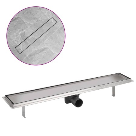 vidaXL Duschablauf Linear 730x140 mm Edelstahl