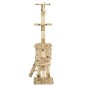vidaXL Katzenkratzbaum mit Sisal 138 cm Beige Pfoten-Aufdruck vidaXL Katzenkratzbaum mit Sisal 138 cm Beige Pfoten-Aufdruck