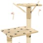 vidaXL Katzenkratzbaum mit Sisal 138 cm Beige Pfoten-Aufdruck vidaXL Katzenkratzbaum mit Sisal 138 cm Beige Pfoten-Aufdruck