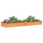vidaXL Hochbeet mit Einsatz Braun 240x60x25 cm Massivholz Tanne vidaXL Hochbeet mit Einsatz Braun 240x60x25 cm Massivholz Tanne