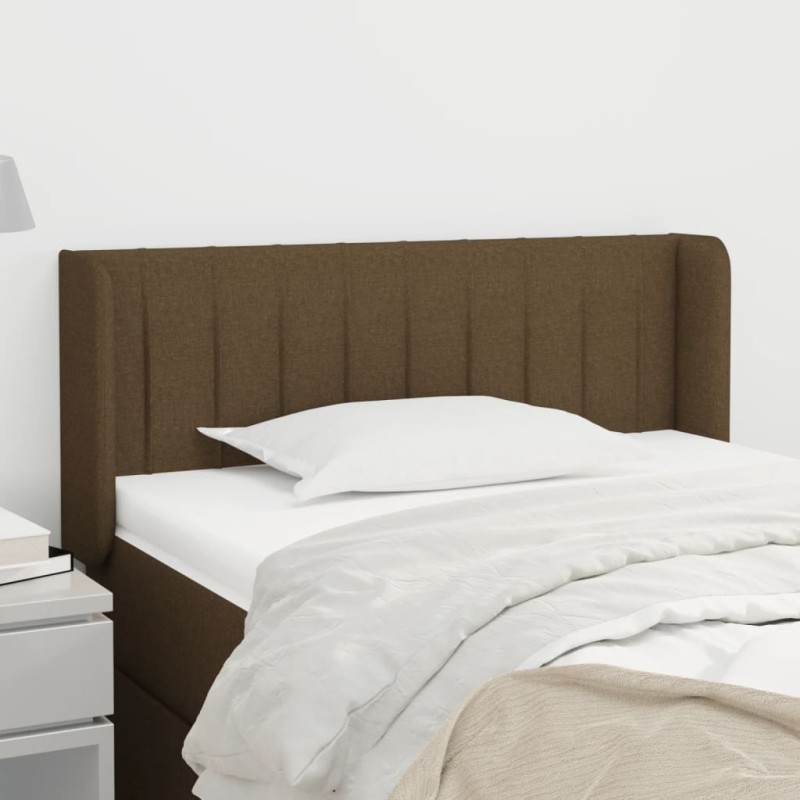 vidaXL Kopfteil mit Ohren Dunkelbraun 103x16x78/88 cm Stoff vidaXL Kopfteil mit Ohren Dunkelbraun 103x16x78/88 cm Stoff