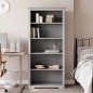 vidaXL Bücherregal BODO Grau 80x38x180 cm Massivholz Kiefer 5 Fächer vidaXL Bücherregal BODO Grau 80x38x180 cm Massivholz Kiefer 5 Fächer