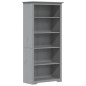 vidaXL Bücherregal BODO Grau 80x38x180 cm Massivholz Kiefer 5 Fächer vidaXL Bücherregal BODO Grau 80x38x180 cm Massivholz Kiefer 5 Fächer