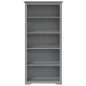 vidaXL Bücherregal BODO Grau 80x38x180 cm Massivholz Kiefer 5 Fächer vidaXL Bücherregal BODO Grau 80x38x180 cm Massivholz Kiefer 5 Fächer
