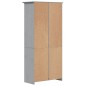 vidaXL Bücherregal BODO Grau 80x38x180 cm Massivholz Kiefer 5 Fächer vidaXL Bücherregal BODO Grau 80x38x180 cm Massivholz Kiefer 5 Fächer