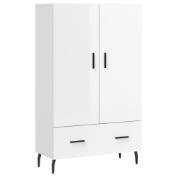 vidaXL Highboard Hochglanz-Weiß 69,5x31x115 cm Holzwerkstoff