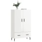 vidaXL Highboard Hochglanz-Weiß 69,5x31x115 cm Holzwerkstoff vidaXL Highboard Hochglanz-Weiß 69,5x31x115 cm Holzwerkstoff