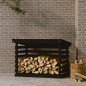 vidaXL Kaminholzregal Schwarz 108x73x79 cm Massivholz Kiefer vidaXL Kaminholzregal Schwarz 108x73x79 cm Massivholz Kiefer