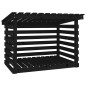 vidaXL Kaminholzregal Schwarz 108x73x79 cm Massivholz Kiefer vidaXL Kaminholzregal Schwarz 108x73x79 cm Massivholz Kiefer