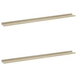 vidaXL Wandregale 2 Stk. Weiß und Sonoma-Eiche 115x9x3 cm
