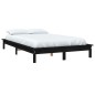 vidaXL Massivholzbett Schwarz 140x190 cm Kiefer vidaXL Massivholzbett Schwarz 140x190 cm Kiefer