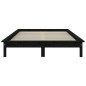 vidaXL Massivholzbett Schwarz 140x190 cm Kiefer vidaXL Massivholzbett Schwarz 140x190 cm Kiefer
