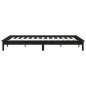 vidaXL Massivholzbett Schwarz 140x190 cm Kiefer vidaXL Massivholzbett Schwarz 140x190 cm Kiefer