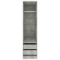 vidaXL Kleiderschrank Schubladen Betongrau 50x50x200cm Holzwerkstoff vidaXL Kleiderschrank Schubladen Betongrau 50x50x200cm Holzwerkstoff