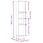 vidaXL Badschrank Räuchereiche 30x30x190 cm Holzwerkstoff vidaXL Badschrank Räuchereiche 30x30x190 cm Holzwerkstoff