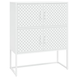 vidaXL Highboard Weiß 80x35x100 cm Stahl