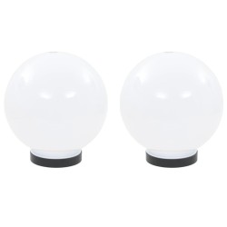 vidaXL LED-Gartenleuchten 2 Stk. Kugelförmig 20 cm PMMA