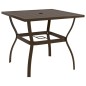 vidaXL Gartentisch Braun 81,5x81,5x72 cm Stahl vidaXL Gartentisch Braun 81,5x81,5x72 cm Stahl