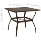 vidaXL Gartentisch Braun 81,5x81,5x72 cm Stahl vidaXL Gartentisch Braun 81,5x81,5x72 cm Stahl