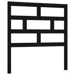 vidaXL Kopfteil Schwarz 106x4x100 cm Massivholz Kiefer