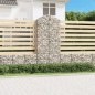 vidaXL Gabione mit Hochbogen 100x30x220/240 cm Verzinktes Eisen vidaXL Gabione mit Hochbogen 100x30x220/240 cm Verzinktes Eisen