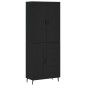 vidaXL Highboard Schwarz 69,5x34x180 cm Holzwerkstoff vidaXL Highboard Schwarz 69,5x34x180 cm Holzwerkstoff