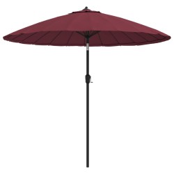 vidaXL Sonnenschirm mit Aluminium-Mast 270 cm Bordeauxrot