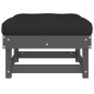 vidaXL Gartenhocker mit Kissen 2 Stk. Grau Massivholz Kiefer vidaXL Gartenhocker mit Kissen 2 Stk. Grau Massivholz Kiefer