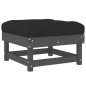 vidaXL Gartenhocker mit Kissen 2 Stk. Grau Massivholz Kiefer vidaXL Gartenhocker mit Kissen 2 Stk. Grau Massivholz Kiefer