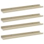 vidaXL Wandregale 4 Stk. Weiß und Sonoma-Eiche 60x9x3 cm vidaXL Wandregale 4 Stk. Weiß und Sonoma-Eiche 60x9x3 cm