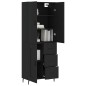 vidaXL Highboard Schwarz 69,5x34x180 cm Holzwerkstoff vidaXL Highboard Schwarz 69,5x34x180 cm Holzwerkstoff