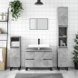 vidaXL Badschrank Betongrau 30x30x100 cm Holzwerkstoff vidaXL Badschrank Betongrau 30x30x100 cm Holzwerkstoff