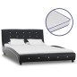 Bett Memory-Schaum-Matratze Schwarz Kunstleder 120×200cm Bett Memory-Schaum-Matratze Schwarz Kunstleder 120×200cm