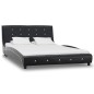 Bett Memory-Schaum-Matratze Schwarz Kunstleder 120×200cm Bett Memory-Schaum-Matratze Schwarz Kunstleder 120×200cm