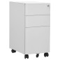 vidaXL Aktenschrank mit Rollen Hellgrau 30x45x59 cm Stahl vidaXL Aktenschrank mit Rollen Hellgrau 30x45x59 cm Stahl