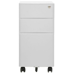 vidaXL Aktenschrank mit Rollen Hellgrau 30x45x59 cm Stahl