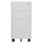 vidaXL Aktenschrank mit Rollen Hellgrau 30x45x59 cm Stahl vidaXL Aktenschrank mit Rollen Hellgrau 30x45x59 cm Stahl