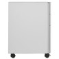 vidaXL Aktenschrank mit Rollen Hellgrau 30x45x59 cm Stahl vidaXL Aktenschrank mit Rollen Hellgrau 30x45x59 cm Stahl