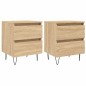 vidaXL Nachttische 2 Stk. Sonoma-Eiche 40x35x50 cm Holzwerkstoff vidaXL Nachttische 2 Stk. Sonoma-Eiche 40x35x50 cm Holzwerkstoff