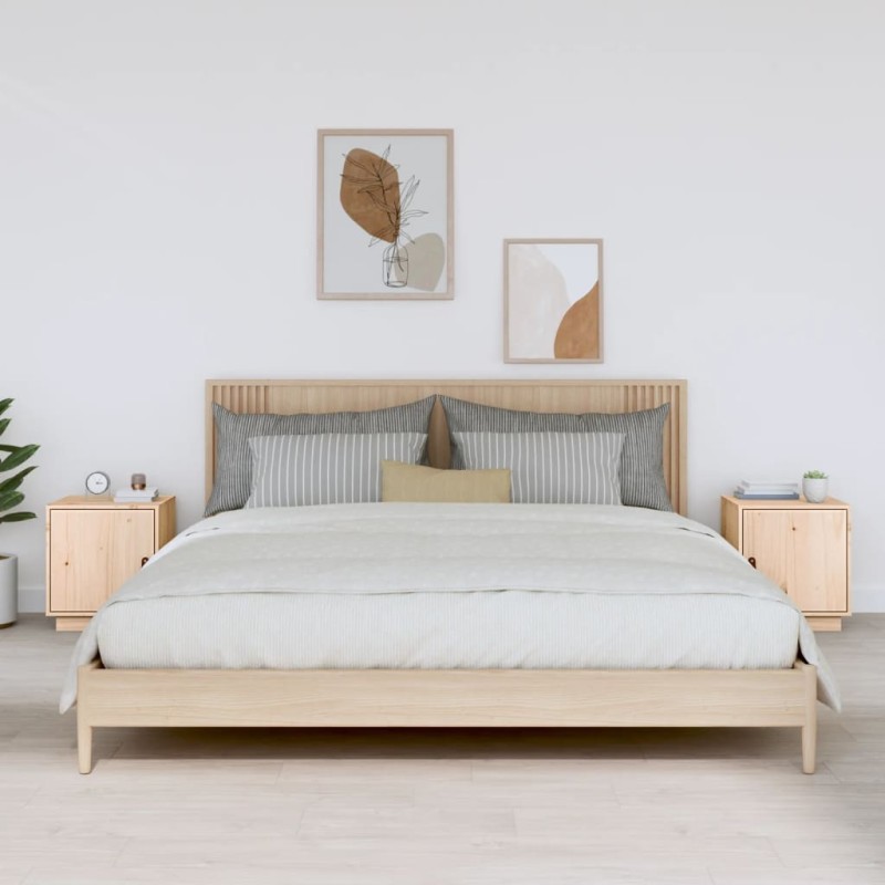 vidaXL Nachttische 2 Stk. 40x34x45 cm Massivholz Kiefer vidaXL Nachttische 2 Stk. 40x34x45 cm Massivholz Kiefer